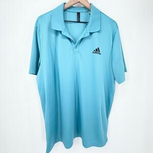 Adidas Mens Train Essentials Polo Shirt Blue XL Aeroready Athletic Workout Golf